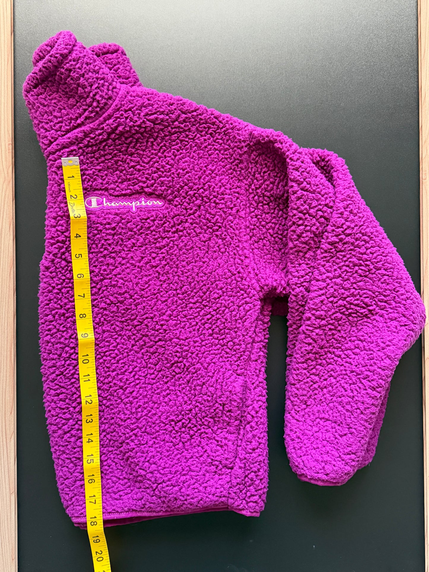 Champion Women's Cozy High Pile Quarter Zip Embroidered Logo pullover in Venture Pink