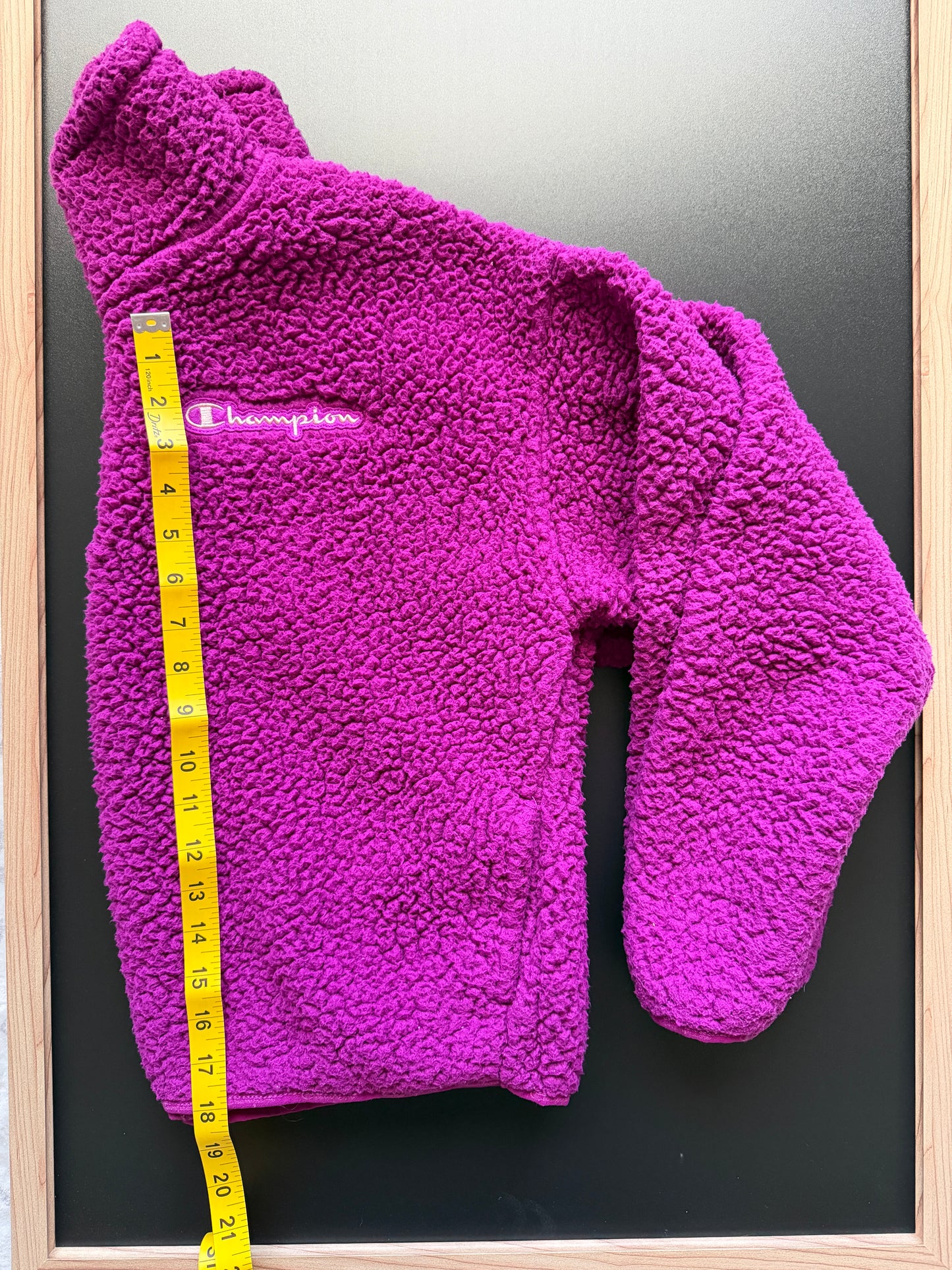 Champion Women's Cozy High Pile Quarter Zip Embroidered Logo pullover in Venture Pink