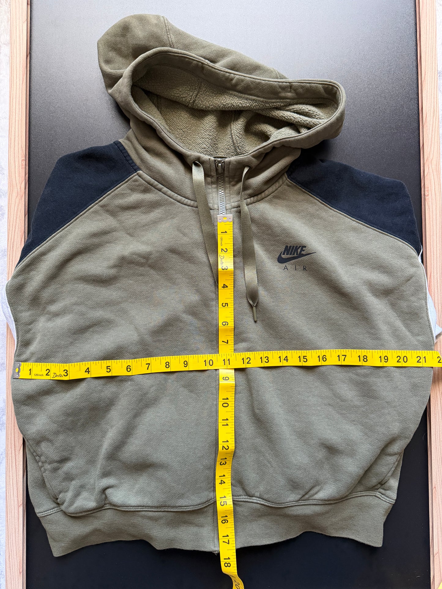 Nike Air Women's Olive Green/black/grey Zip-Up