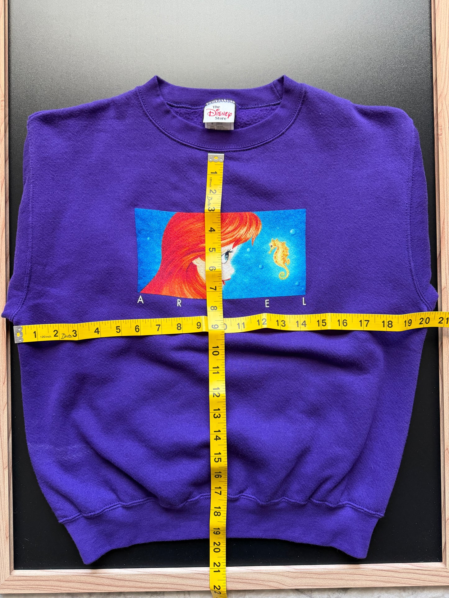 Vintage 1990s Disney Store Ariel & Seahorse Crewneck Sweatshirt