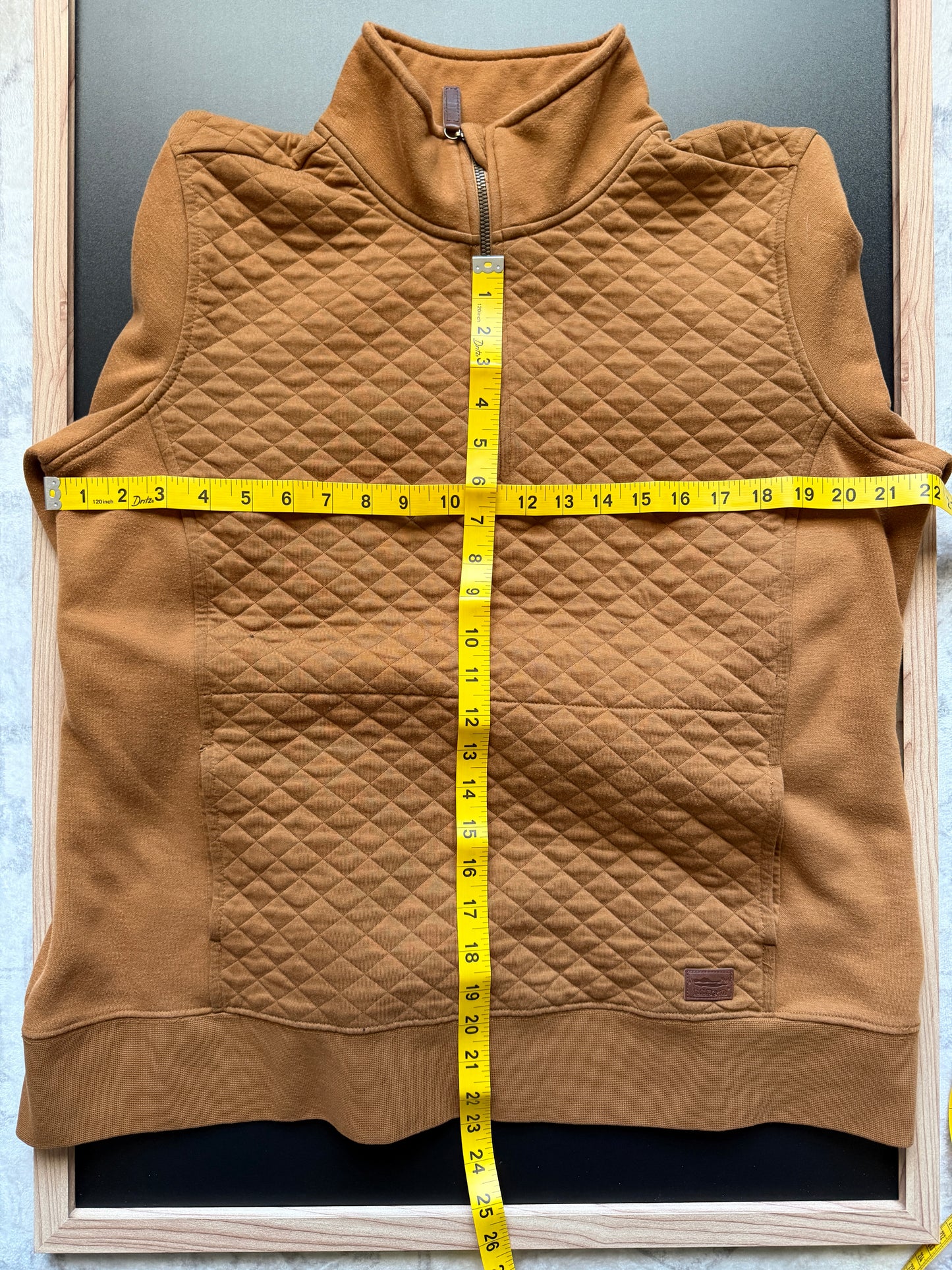 L.L. Bean Women's Quilted Quarter-Zip Pullover Brown