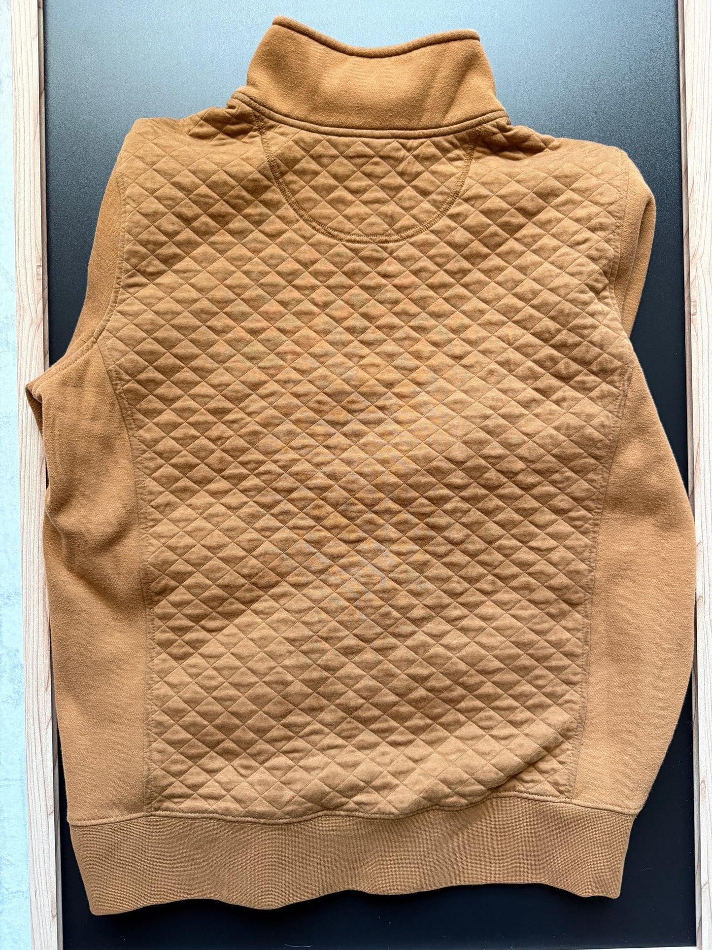 L.L. Bean Women's Quilted Quarter-Zip Pullover Brown