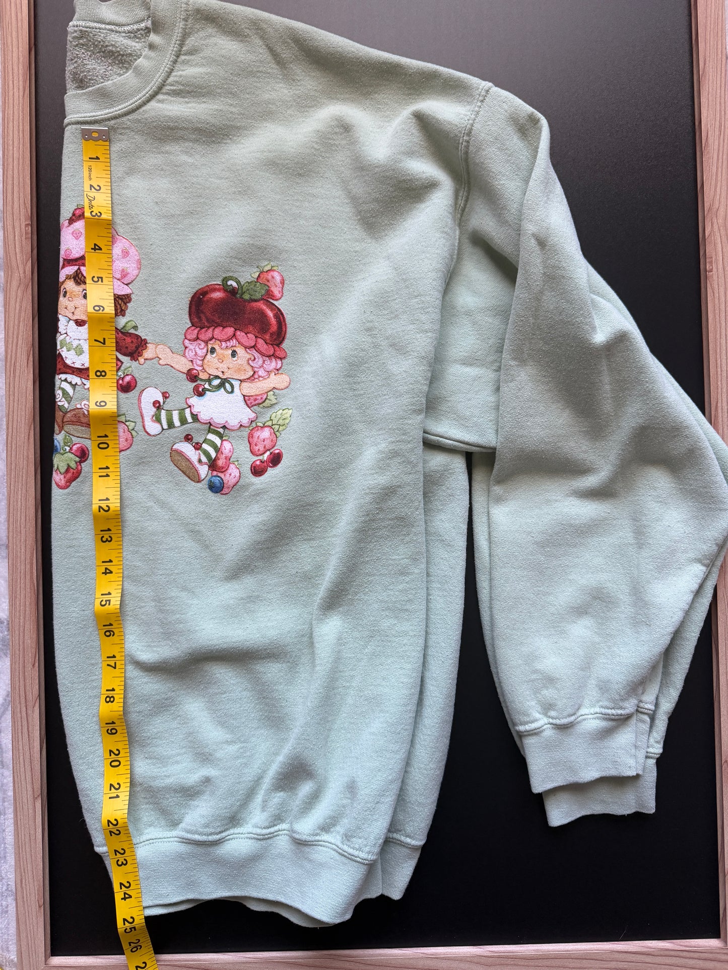 Women's Strawberry Shortcake Green Pullover Sweatshirt