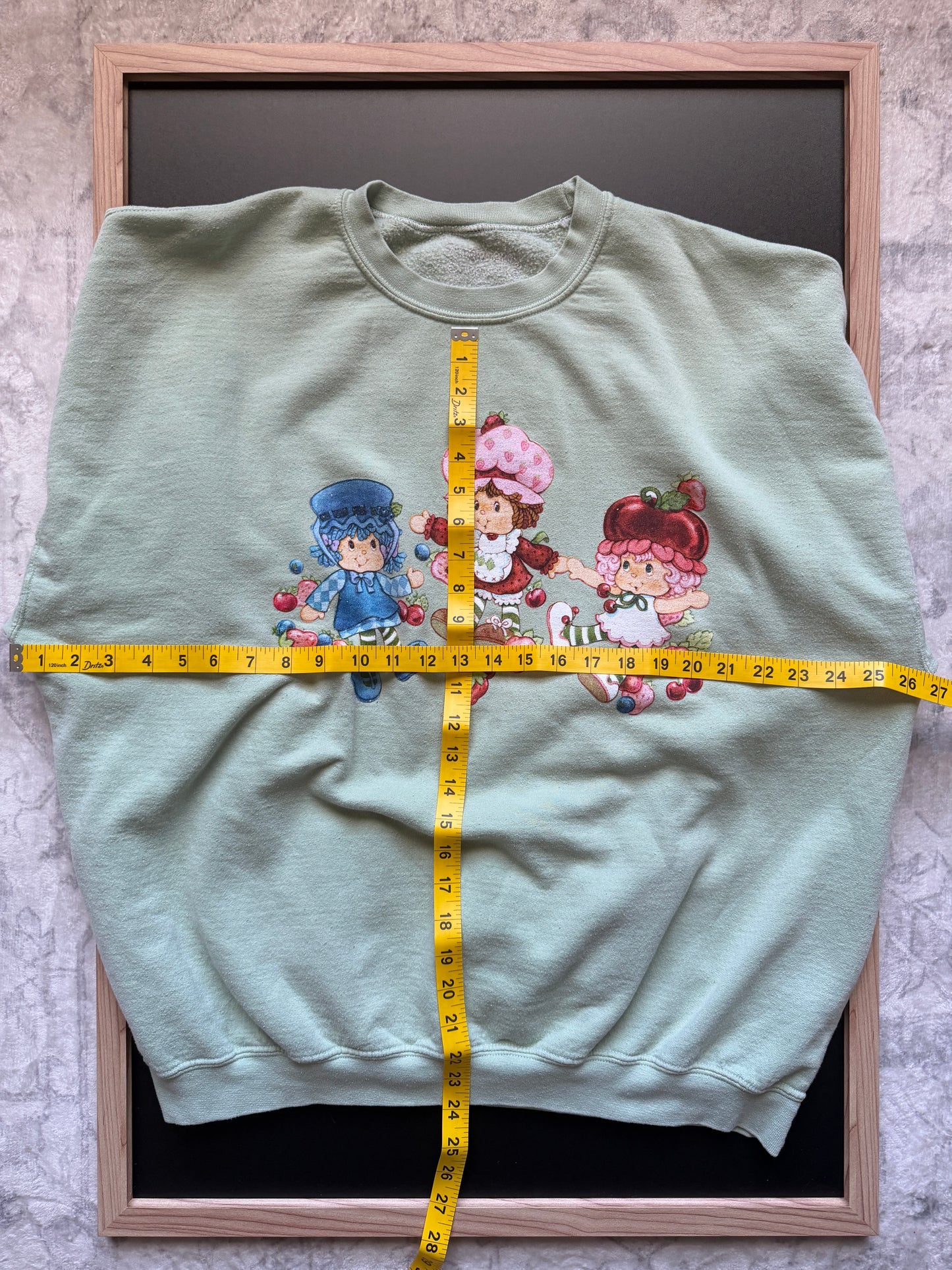 Women's Strawberry Shortcake Green Pullover Sweatshirt