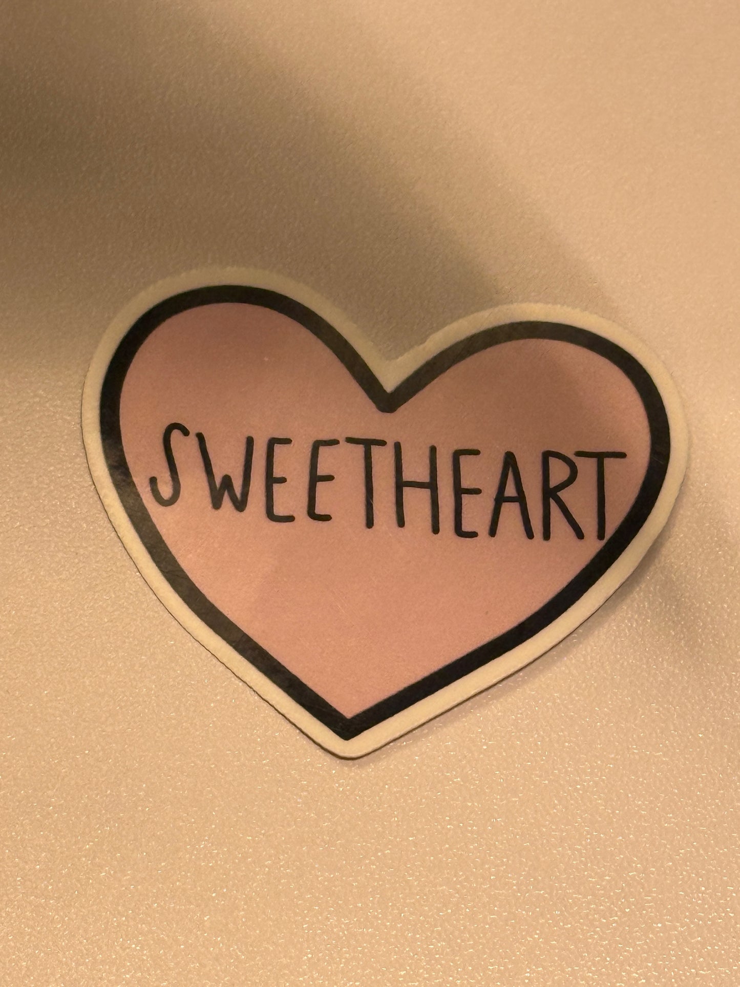 Valentines Day Heart Shaped Note Sticker