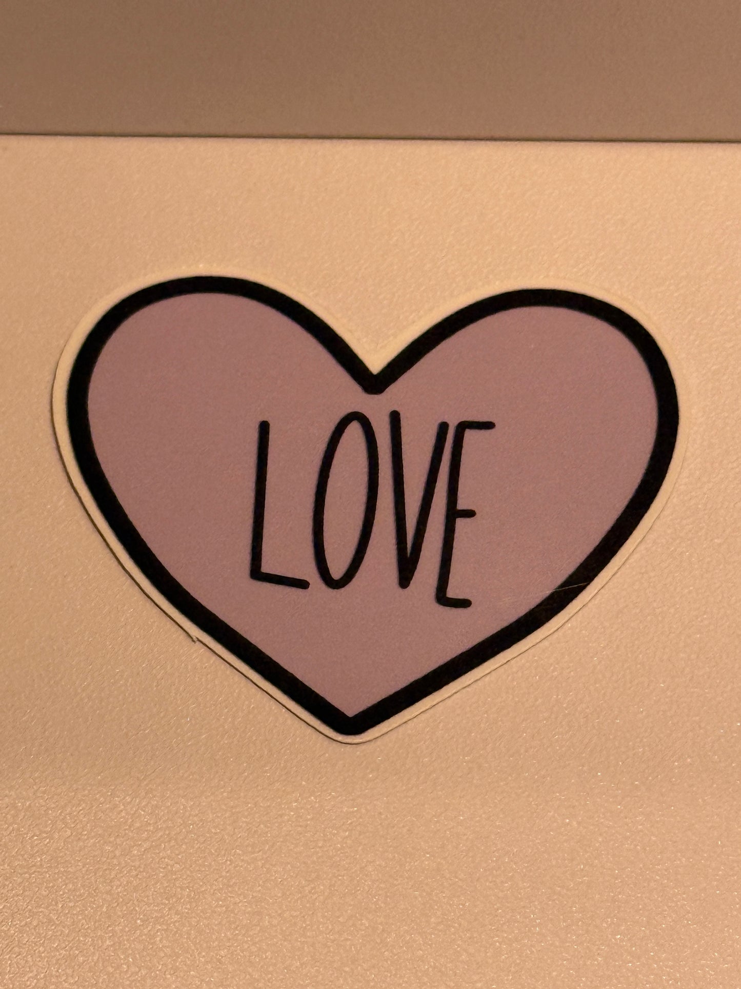 Valentines Day Heart Shaped Note Sticker