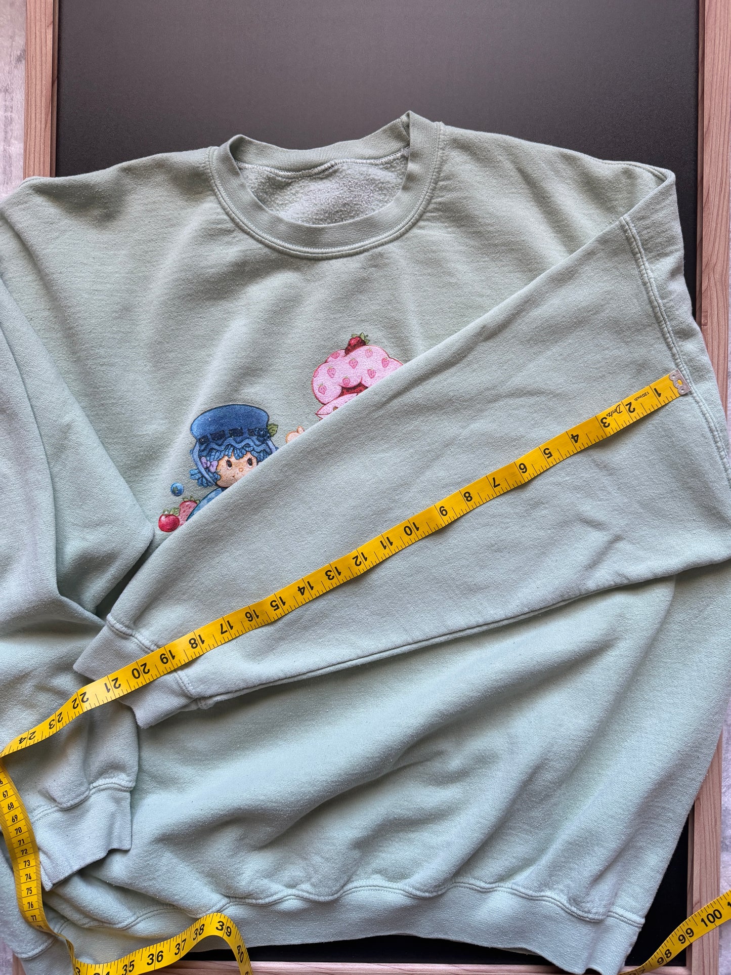 Women's Strawberry Shortcake Green Pullover Sweatshirt