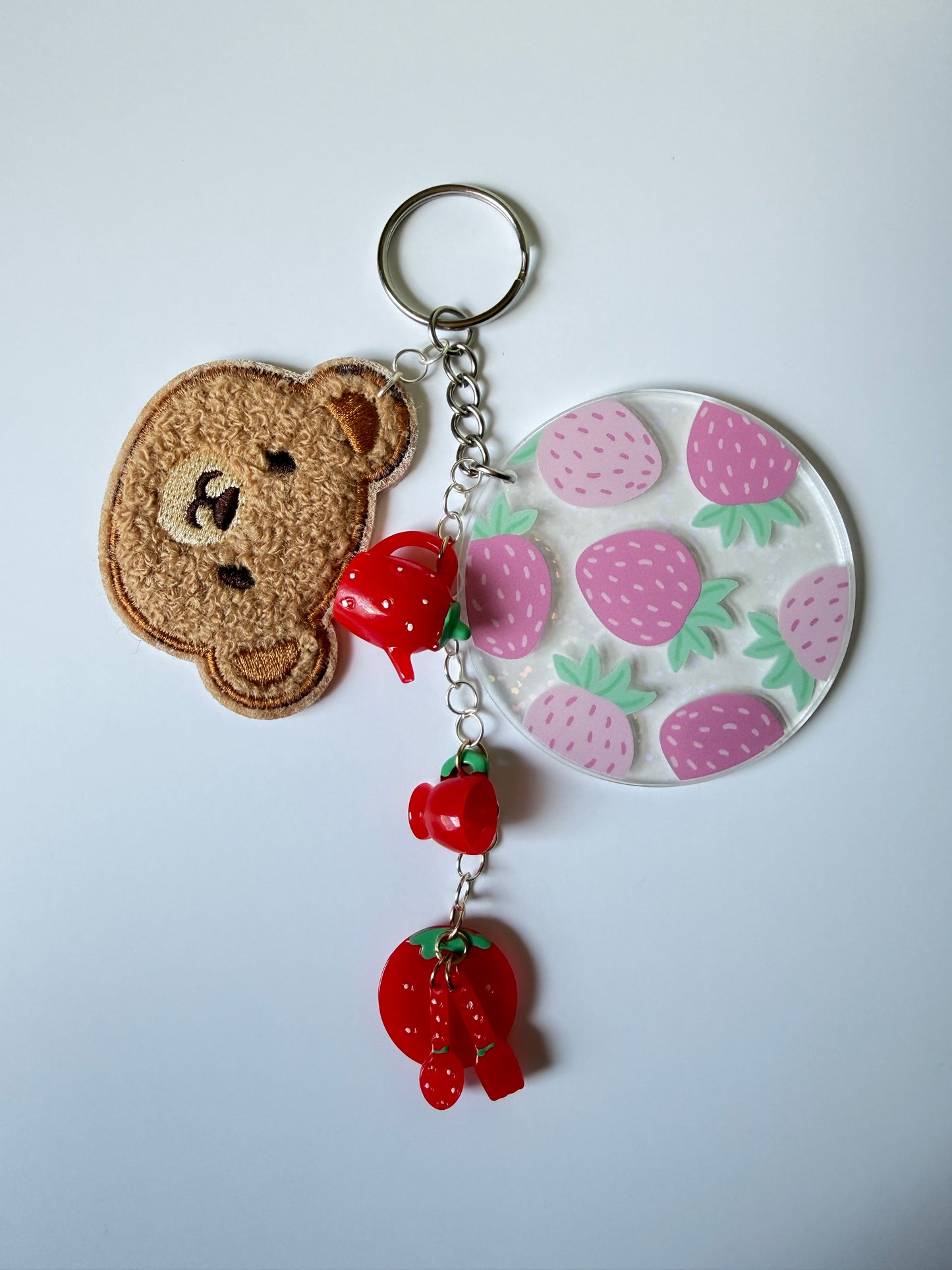 Strawbeary Picnic Keychain