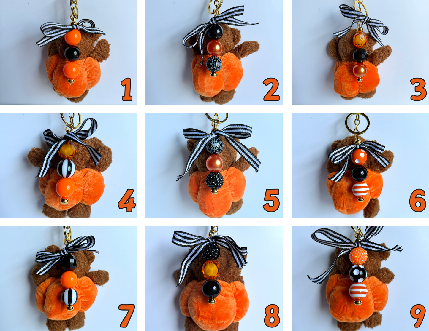 A Beary Halloween Bag Charm Keychain